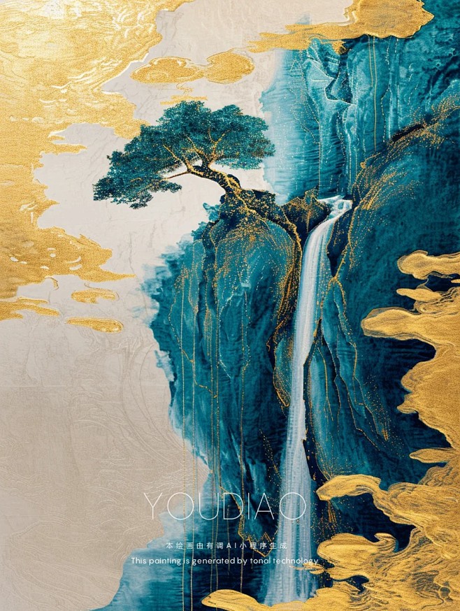 有调AI _  金蓝刺绣山水_9_有调A...