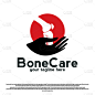 knee bone care logo design simple human knee bone