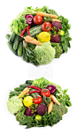 新鲜的蔬菜组合高清摄影图片