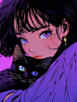 jaygardner_girl_in_a_bright_purple_shirt_with_a_black_cat_spark_ef66097c-73ba-4ce8-b637-a2f9a398e55a