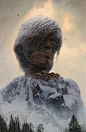 山川瀑布构成的超现实人物肖像----ifavart.com(辣椒酱)-最出色的视觉艺术分享