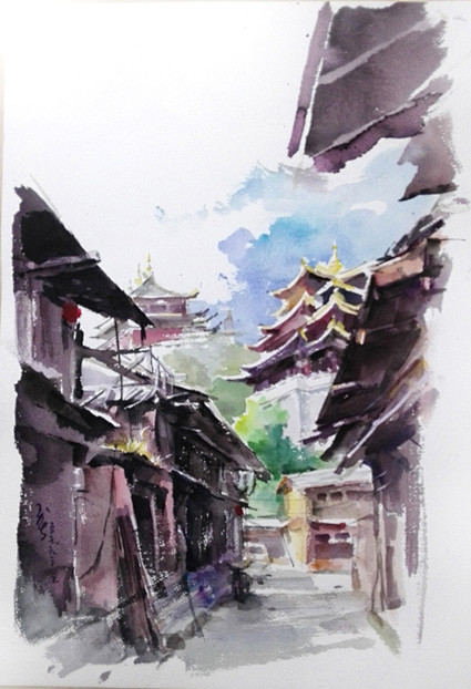 杨玉龙水彩画