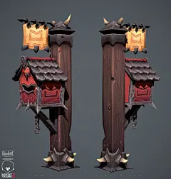 游戏建筑概念设计图集丨手绘场景设定/卡通建筑/动画插画建筑绘画分解