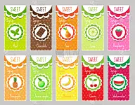 模板,水果,标签,自然,清新,食品,维生素,果汁,素食