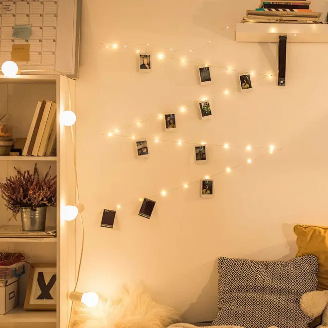 Amazon.com: BRYUBR Photo Clip String Light - 33Ft 100LED Fairy Lights ...