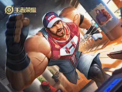 腾讯游戏 王者荣耀 程咬金-活力突击高清原画4k8K手机电脑壁纸印刷喷绘写真打印彩印烫印超清素材下载皮肤英雄人物角色皮肤手机电脑高清超清游戏壁纸插画手绘封面背景印刷素材_@宇飞视觉
