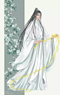 ✔《二哈和他的白猫师尊》楚晚宁 点点皮皮作品 古风美男手绘 小说同人插画