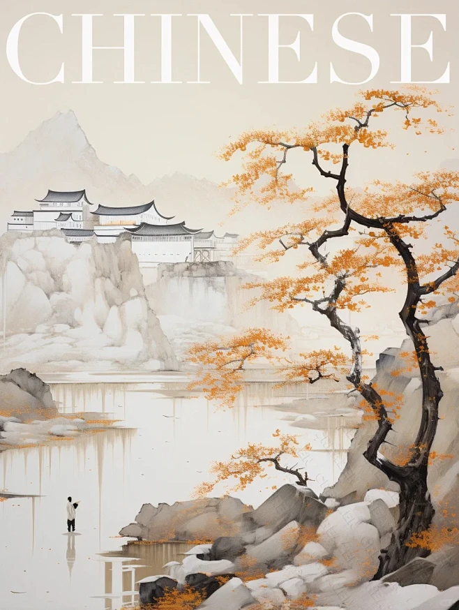 禅意国风山水│秋-花瓣网