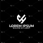 initial letter s h logo template modern fox