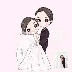 萌Q版 漫画卡通头像设计照片转手绘人物动漫形象肖像定制原创LOGO-淘宝网
