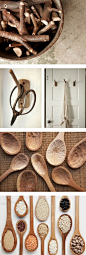 旧树枝木头改造的有创意的家居小物件手工制品@北坤人素材
