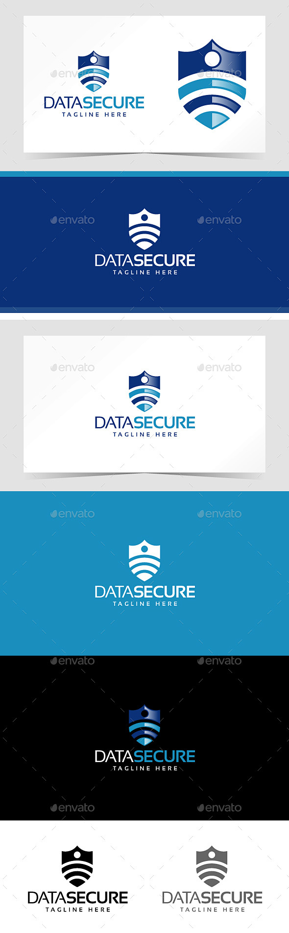 数据安全标志模板——符号标志模板Data Secure Logo Template - Symbols Logo Templates杀毒、电路 ...