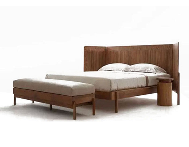 名称：床、床尾凳
#软装素材##家具#