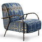 Anjou Arm Chair and Ottoman: 