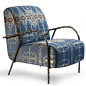 Anjou Arm Chair and Ottoman: