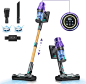 Amazon.com: 无绳吸尘器,家用吸尘器 530W / 45Kpa 强力吸力带 LED 触摸显示屏,可充电棒式真空吸尘器,60分钟运行时间,用于地毯、硬地板、宠物毛发的手持式吸尘器 : 家居、厨具、家装