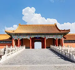 ancient royal palaces of the Forbidden City in Beijing,China