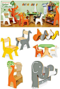 I’m a big fan ofÂ P’kolino’s great pieces at great prices, and their Safari collection is no exception. The range is aimed at ages 3 to 6, and comprises tables, chairs, wall hooks…