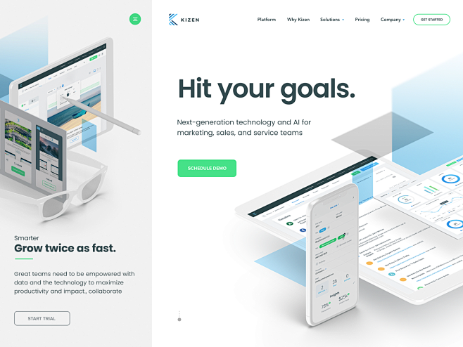 Kizen - Landing page...