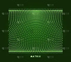 抽象的科学或技术背景。平面设计。网络插图与粒子。3 d网格表面。可用于墙纸，展示，横幅和封面。