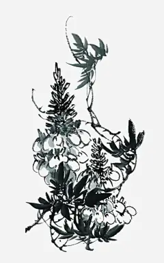 手绘花卉_新图网 https://ixintu.com 装饰花草 国画小品 中国画 美术插图 艺术作品 宣纸画 国粹