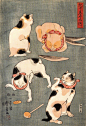 浮世绘大师歌川国芳笔下的猫。 ​​​​