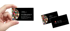 在线创意黑色花球礼品名片设计制作,名片印刷,名片模板下载就上印功夫 - 印功夫总店
