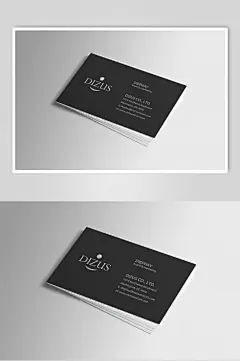 黑灰英文大气高端名片卡片贴图样机