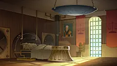 {插画系列}卡通现代城市，机械场景（插画)