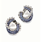 PAIR OF SAPPHIRE AND DIAMOND EAR CLIPS, Graff