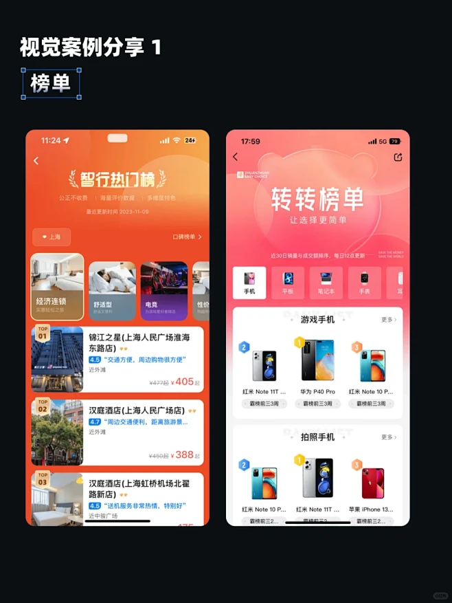 【ui视觉案例分享】— 榜单（八） - 小红书-花瓣网