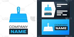 Logotype Putty knife icon isolated on white backgr