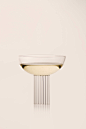Agustina Bottoni models glassware on Milanese architecture : Argentinian designer Agustina Bottoni has created a trio of cocktail glasses that recall the form the design of a Milanese villa built in the 1930s.