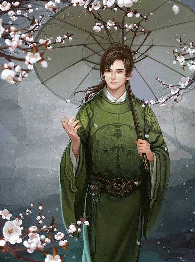 古风男子 古装 美术 原画 男子 古风人...
