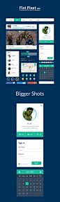 Flat Pixet | Free Flat UI Kit Free PSD File