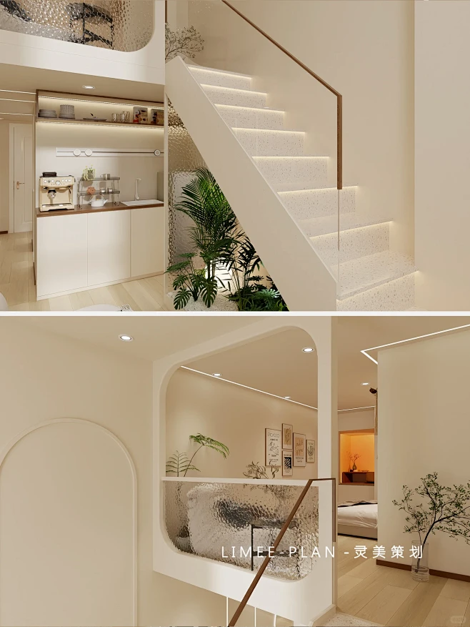 38㎡奶油loft复式-公寓装修设计