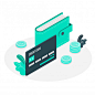 Plain credit card concept illustration Free Vector