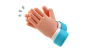Clapping hands 3D Illustration