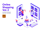10个电子商务概念设计矢量插画素材 Online Shopping Vol 2 :  