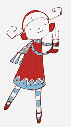 卡通人物高清素材 冬天 卡通 咖啡 奶茶 小人 手绘 插画 线条 免抠png 设计图片 免费下载