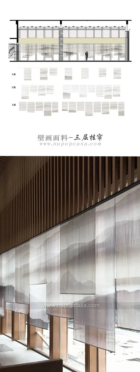 艺术面料--酒店、会所、售楼处室内设计应用：窗帘、窗纱、隔断、玄关、屏风