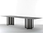 Rectangular metal dining table SHADE by Lema | design Francesco Rota