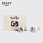 THE BEAST/野兽派 马蒂斯系列 两杯两碟茶具套装-tmall.com天猫