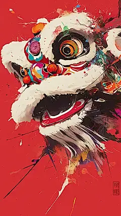 插画｜醒狮-花瓣网
