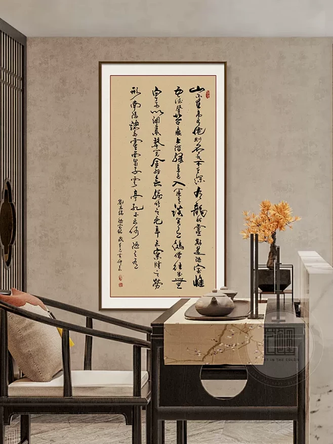 兰亭序字画中式玄关装饰画王羲之书法作品竖版茶室书房办公室挂画-tmall.com天猫-花瓣网