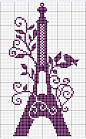 eiffel tower free cross stitch chart