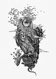 手绘山海经——灵兽插画 图形设计 手绘