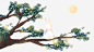 卡通手绘中秋节坐在树枝上赏 设计图片 免费下载 页面网页 平面电商 创意素材