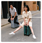 UREVO/悠启多立克20寸旅行箱女优质大容量拉杆箱登机箱密码行李箱-tmall.com天猫