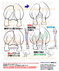 #漫画素材工房 個人メモ：曲げた膝(正面)の立体 - 漫画素材工房的插画